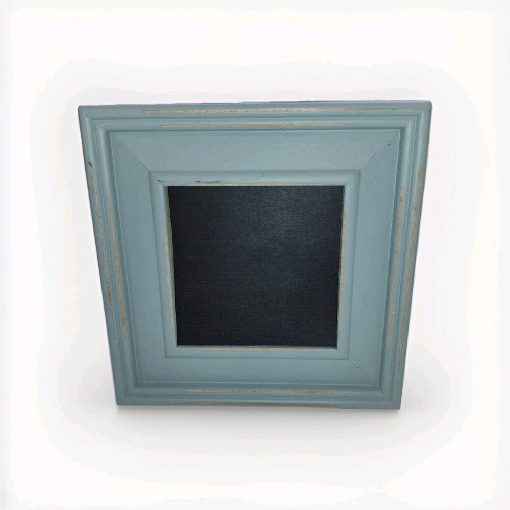 Sheffield Home Distressed Blue Wooden Picture Frame 6.5x6.5 Inches Cottage Farm